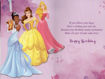 Picture of BIRTHDAY GIRL BIRTHDAY CARD WITH A BADGE - DISNEY PRINCESSES